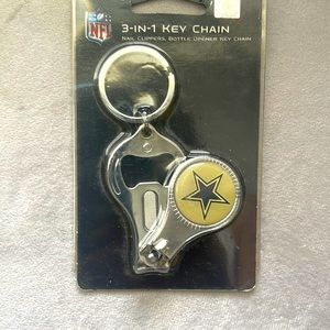 NWT Dallas Cowboys 3-IN-1 Keychain, Nail Clipper, Bottle Opener NFL BLUE